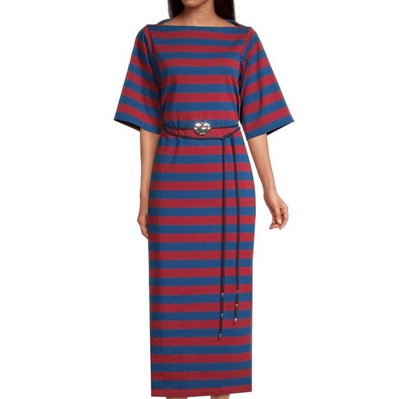 Tory Burch
Logo-Belted Striped Midi-Dress - Picture 2 of 6